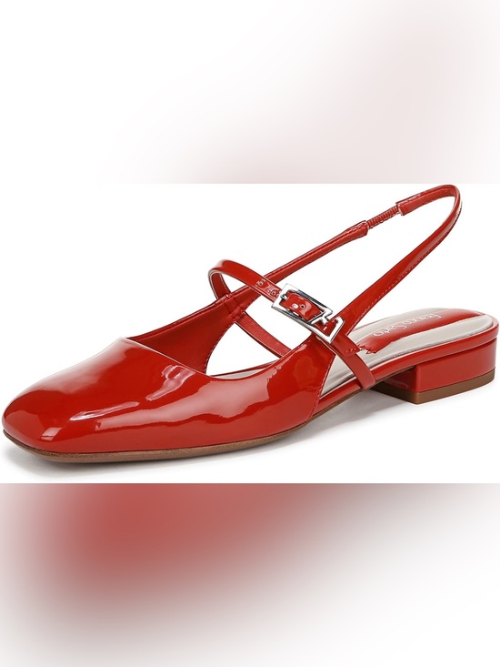 Franco Sarto Shoes - Franco Sarto L-DESTIN Shoes Womens Size 8 M Red Slingback Square Toe Flats Dress